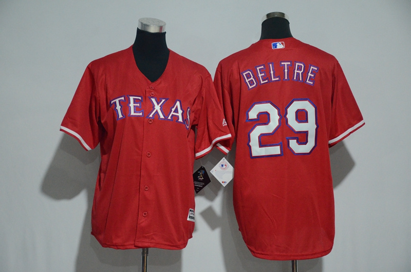 Youth 2017 MLB Texas Rangers #29 Beltre Red Jerseys->youth mlb jersey->Youth Jersey